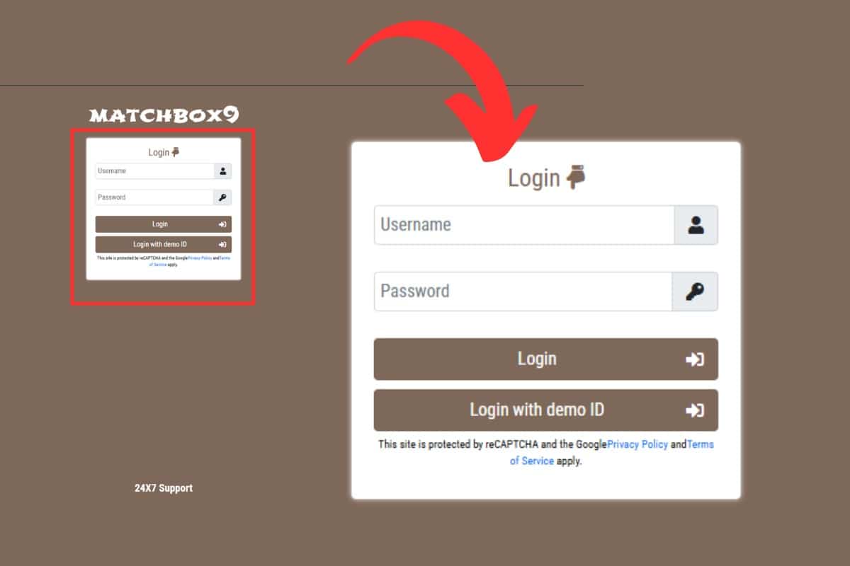 Matchbox9 login